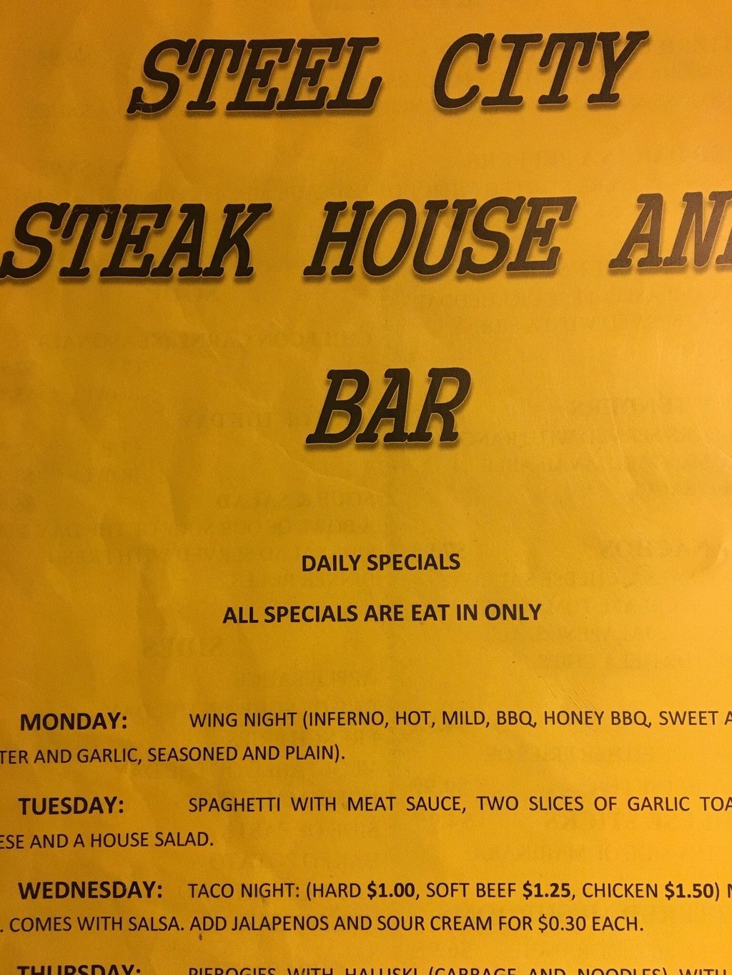 Steel City Steakhouse and Bar